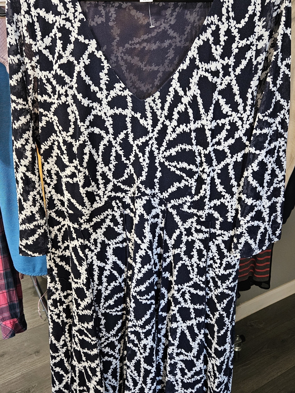 Coldwater Creek Black and White Midi Dress